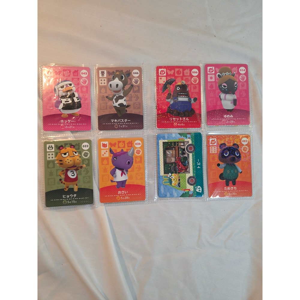 Animal Crossing Amiibo Cards Lot Raymond Ione Tom Nook Sanrio Japanese 15 Cards